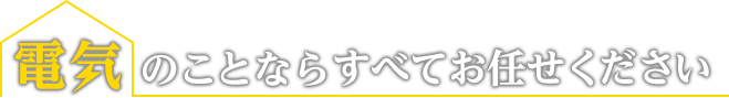 電気のことならすべてお任せください